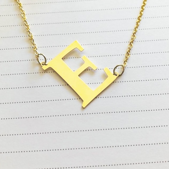 ALQUIMIA Jewelry - 3/35 INITIALS PENDANT GOLD DELICATE NECKLACE
